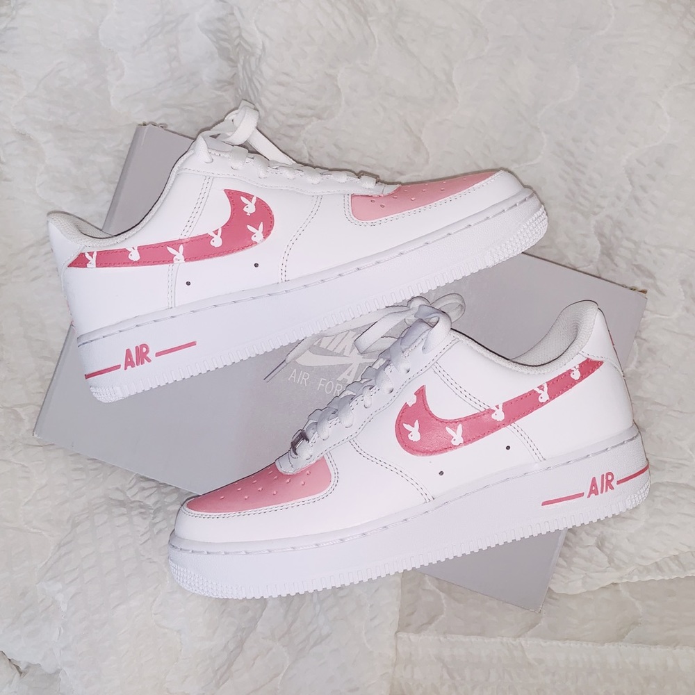Custom Playboy Bunny Nike Air Force 1 Sneakers